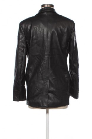 Дамско кожено яке Bershka, Размер XS, Цвят Черен, Цена 42,99 лв.