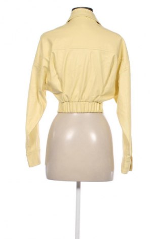 Geacă de piele pentru femei Bershka, Mărime S, Culoare Galben, Preț 152,59 Lei