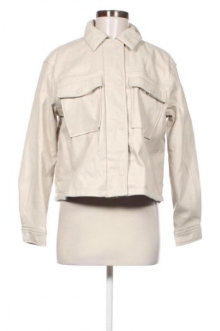 Damska kurtka skórzana H&M Divided, Rozmiar S, Kolor ecru, Cena 133,30 zł