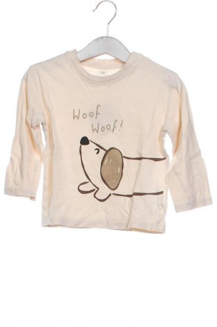 Детска блуза H&M, Размер 18-24m/ 86-98 см, Цвят Бежов, Цена 11,73 лв.