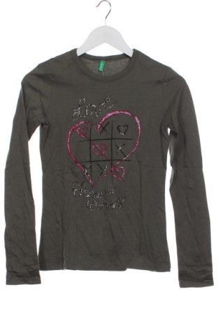 Gyerek blúz United Colors Of Benetton, Méret 11-12y / 152-158 cm, Szín Zöld, Ár 3 209 Ft
