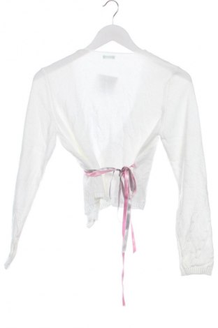 Kinder Strickjacke United Colors Of Benetton, Größe 11-12y/ 152-158 cm, Farbe Weiß, Preis € 8,99