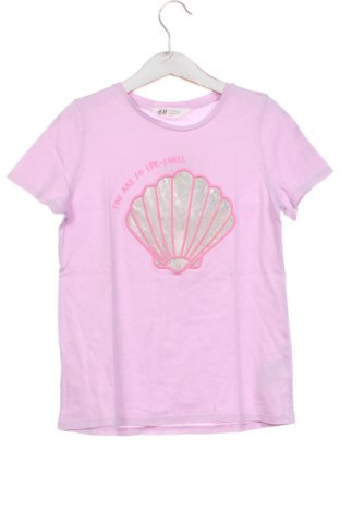 Detské tričko H&M, Veľkosť 6-7y/ 122-128 cm, Farba Fialová, Cena  5,95 €