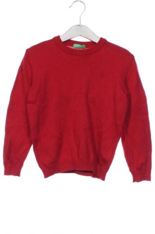Детски пуловер United Colors Of Benetton, Размер 5-6y/ 116-122 см, Цвят Червен, Цена 30,00 лв.