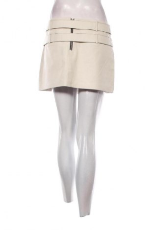 Fustă de piele Camille x Mango, Mărime L, Culoare Ecru, Preț 178,58 Lei