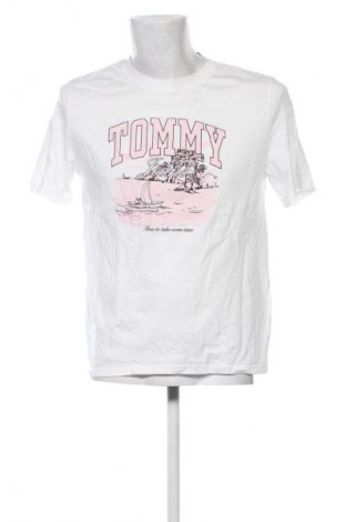 Męski T-shirt Tommy Hilfiger, Rozmiar L, Kolor Biały, Cena 252,99 zł