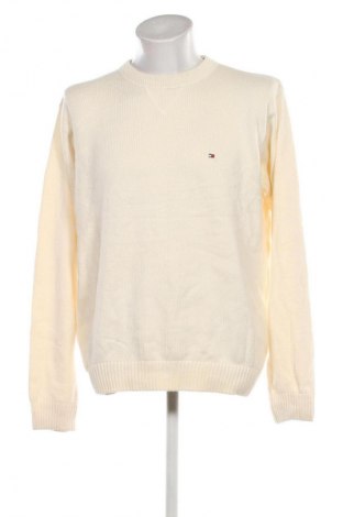 Pulover de bărbați Tommy Hilfiger, Mărime XL, Culoare Ecru, Preț 328,99 Lei