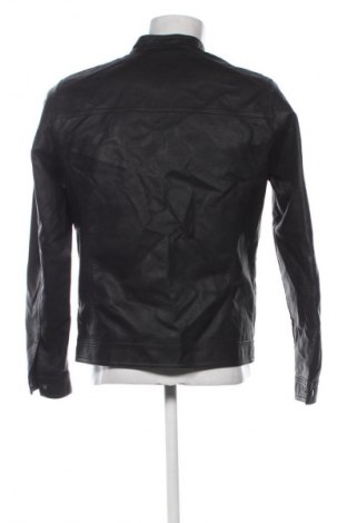 Мъжко кожено яке Jack & Jones, Размер L, Цвят Черен, Цена 124,99 лв.