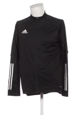 Ανδρική αθλητική ζακέτα Adidas, Μέγεθος L, Χρώμα Μαύρο, Τιμή 30,99 €