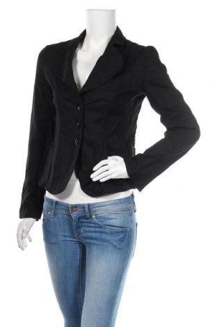 Дамско сако Armani Jeans, Размер S, Цвят Черен, 58% лен, 40% вискоза, 2% еластан, Цена 25,20 лв.
