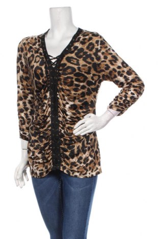 Дамска блуза Amanda, Размер XL, Цвят Бежов, 95% полиестер, 5% еластан, Цена 8,19 лв.