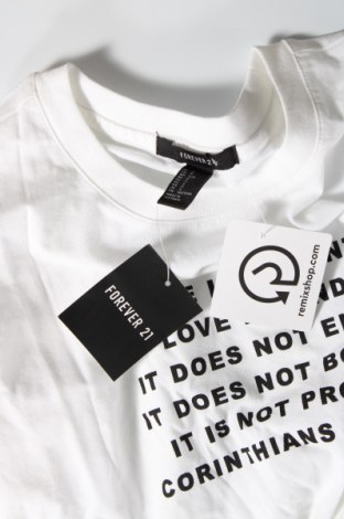Γυναικείο t-shirt Forever 21, Μέγεθος S, Χρώμα Λευκό, Βαμβάκι, Τιμή 10,05 €