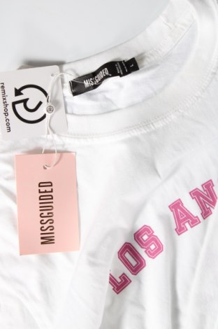 Γυναικείο t-shirt Missguided, Μέγεθος L, Χρώμα Λευκό, Βαμβάκι, Τιμή 10,05 €