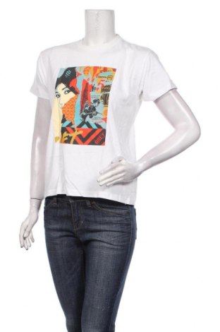 Γυναικείο t-shirt Obey, Μέγεθος S, Χρώμα Λευκό, 52% πολυεστέρας, 48% βαμβάκι, Τιμή 12,56 €