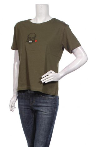 Γυναικείο t-shirt Trendyol, Μέγεθος M, Χρώμα Πράσινο, Βαμβάκι, Τιμή 5,77 €
