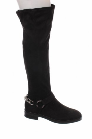 Γυναικείες μπότες Calvin Klein, Μέγεθος 38, Χρώμα Μαύρο, Κλωστοϋφαντουργικά προϊόντα, Τιμή 67,84 €