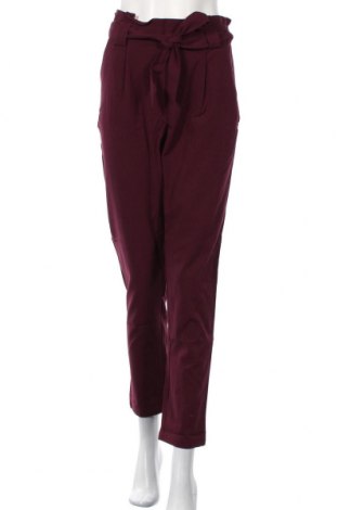 Dámské kalhoty  Jacqueline De Yong, Velikost M, Barva Červená, 63% polyester, 33% viskóza, 4% elastan, Cena  229,00 Kč