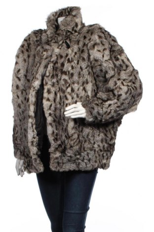 Дамско кожено палто C&A, Размер XXL, Цвят Сив, Цена 250,32 лв.