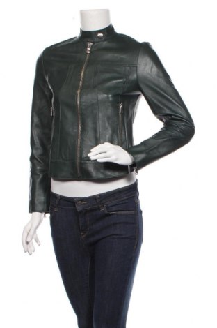 Γυναικείο δερμάτινο μπουφάν Sportmax Code, Μέγεθος XXS, Χρώμα Πράσινο, Γνήσιο δέρμα, Τιμή 175,05 €