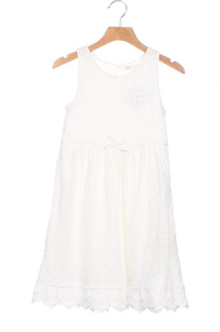 Rochie pentru copii H&M, Mărime 6-7y/ 122-128 cm, Culoare Alb, 72% bumbac, 28% poliamidă, Preț 92,11 Lei