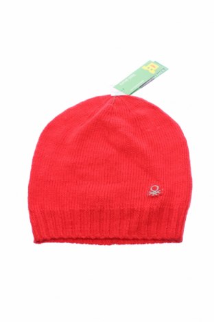 Детска шапка United Colors Of Benetton, Цвят Червен, 75% акрил, 25% вълна, Цена 17,56 лв.