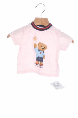 Dziecięcy T-shirt Ralph Lauren, Rozmiar 2-3m/ 56-62 cm, Kolor Różowy, Bawełna, Cena 55,28 zł