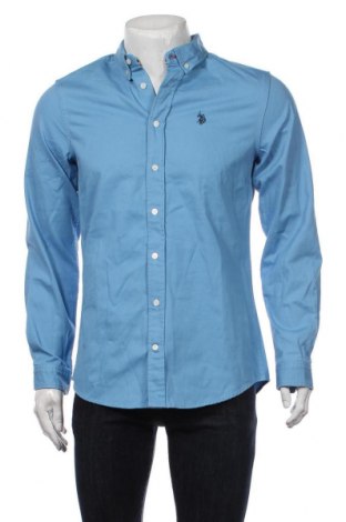 Мъжка риза U.S. Polo Assn., Размер S, Цвят Син, Памук, Цена 71,20 лв.