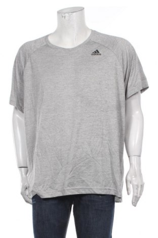 Ανδρικό t-shirt Adidas, Μέγεθος XXL, Χρώμα Γκρί, Πολυεστέρας, Τιμή 11,55 €