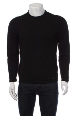 Ανδρικό πουλόβερ Hugo Boss, Μέγεθος L, Χρώμα Μαύρο, Μαλλί, Τιμή 77,40 €