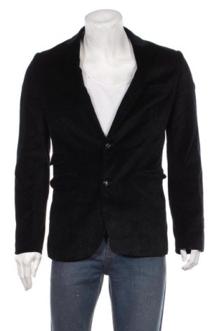 Ανδρικό σακάκι Zara Man, Μέγεθος L, Χρώμα Μπλέ, Βαμβάκι, Τιμή 23,22 €