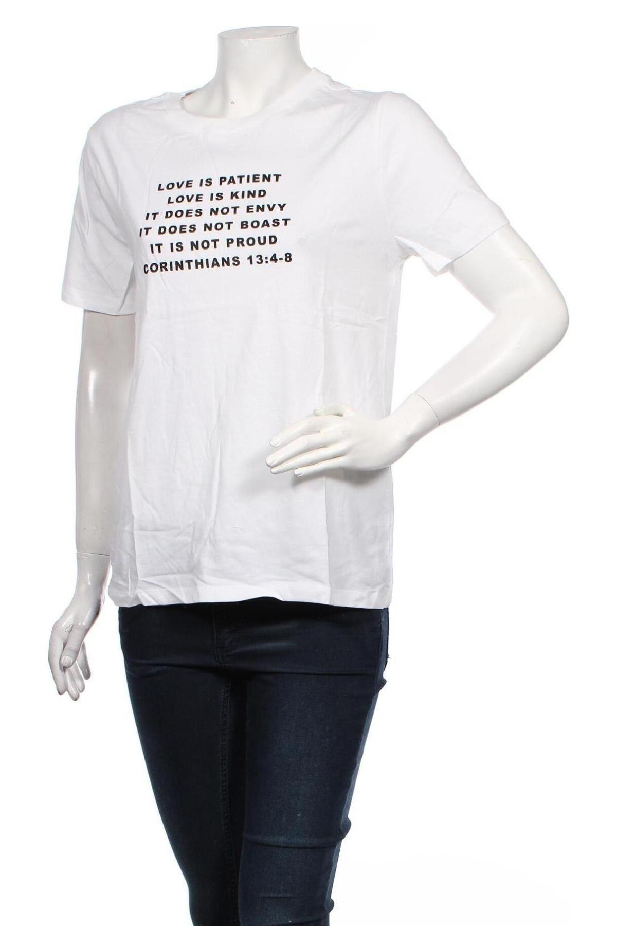 Γυναικείο t-shirt Forever 21, Μέγεθος L, Χρώμα Λευκό, Βαμβάκι, Τιμή 10,05 €