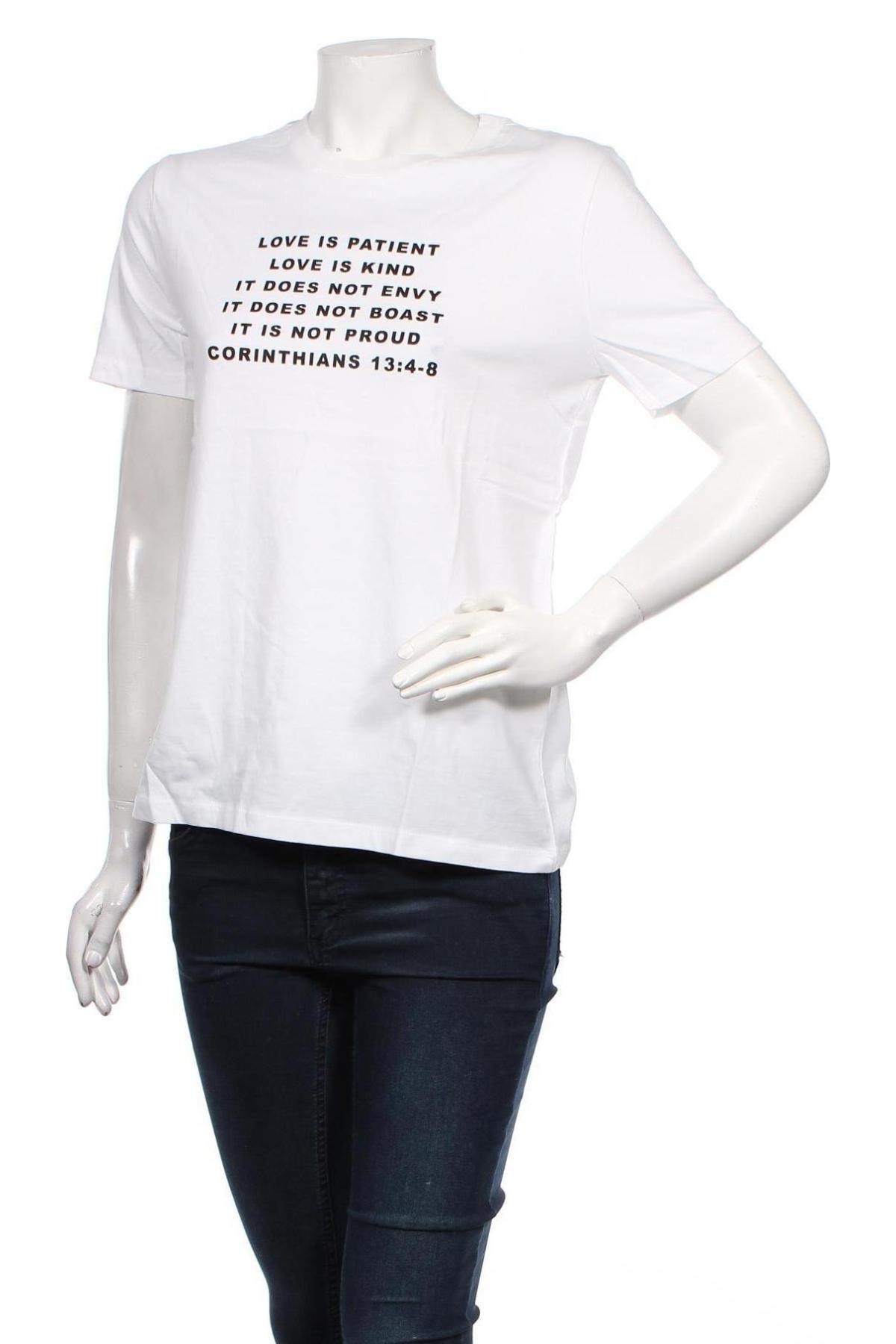 Γυναικείο t-shirt Forever 21, Μέγεθος M, Χρώμα Λευκό, Βαμβάκι, Τιμή 10,05 €
