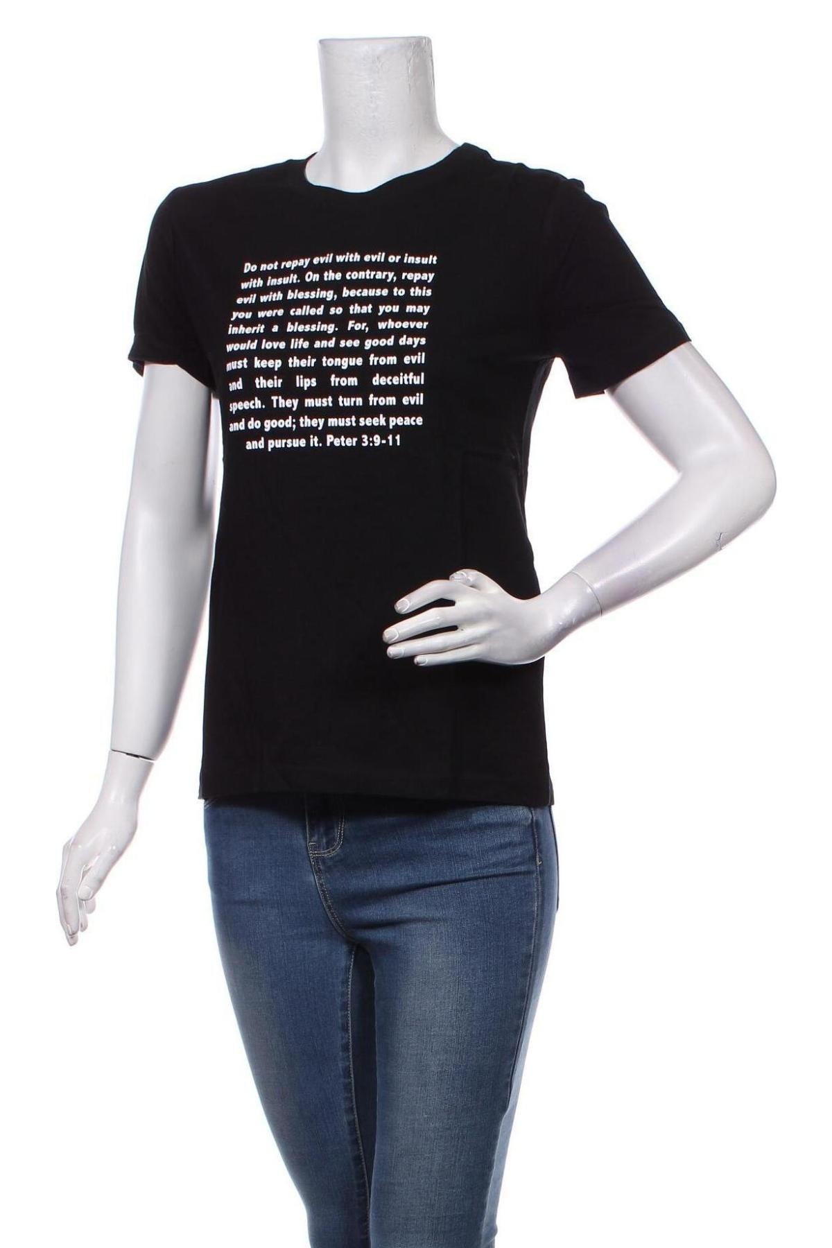 Γυναικείο t-shirt Forever 21, Μέγεθος M, Χρώμα Μαύρο, Βαμβάκι, Τιμή 10,05 €