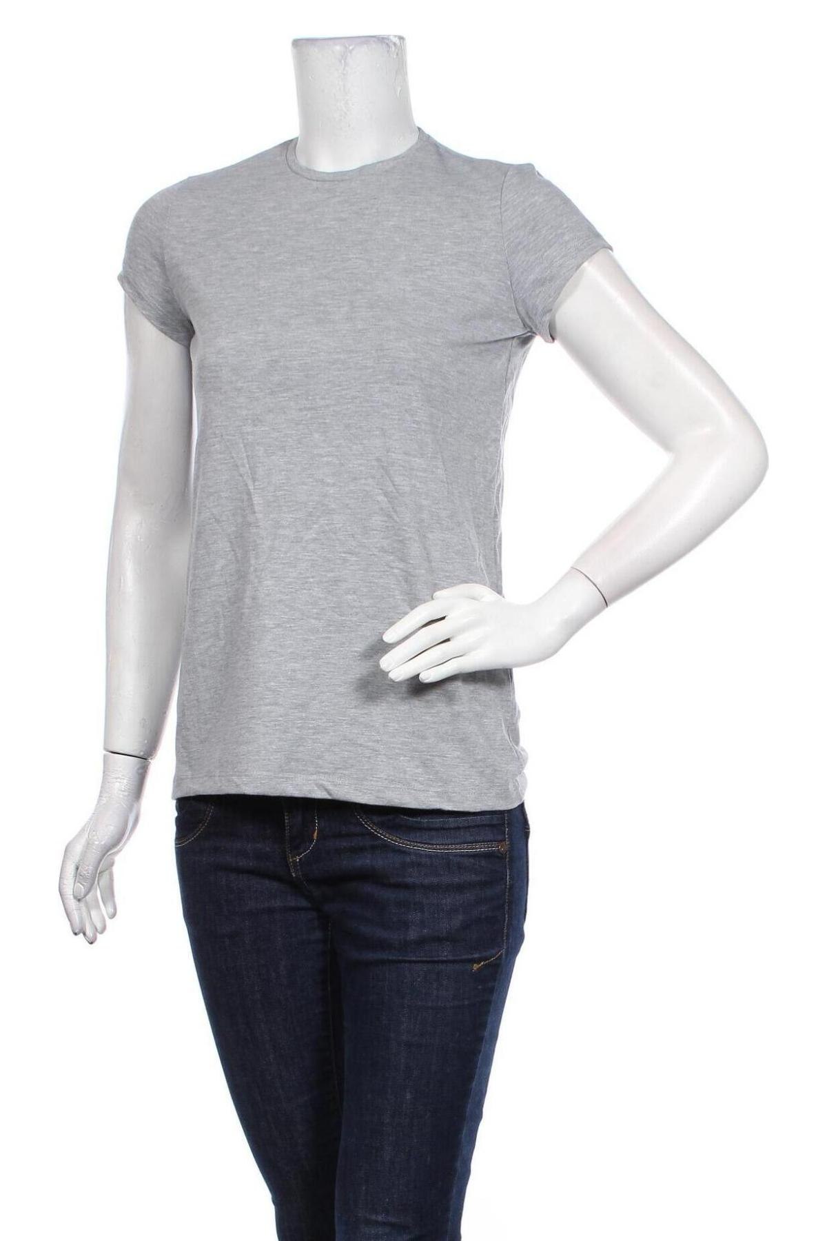 Γυναικείο t-shirt Ginger, Μέγεθος S, Χρώμα Γκρί, 95% βαμβάκι, 5% ελαστάνη, Τιμή 8,24 €