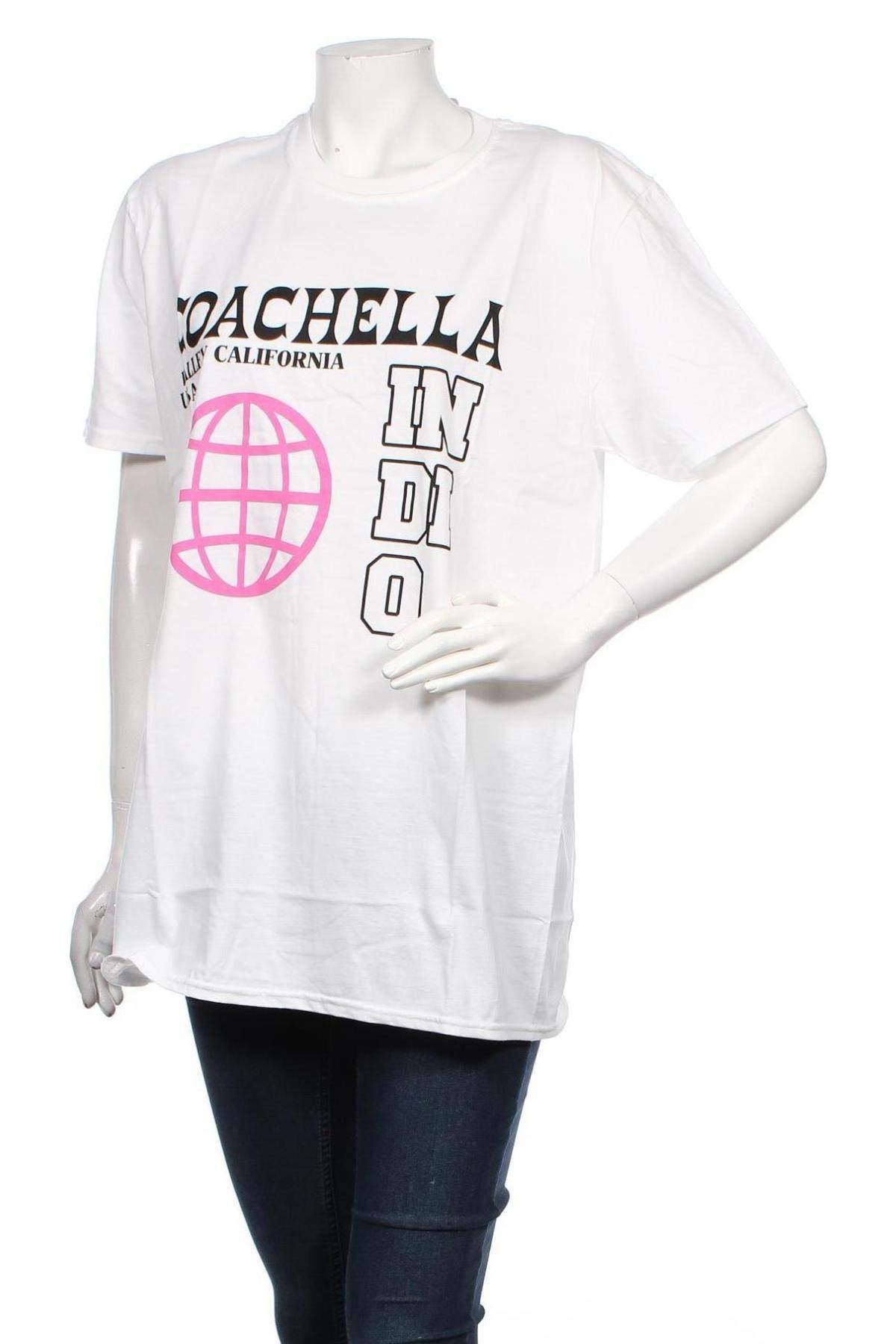 Γυναικείο t-shirt Missguided, Μέγεθος L, Χρώμα Λευκό, Βαμβάκι, Τιμή 10,05 €