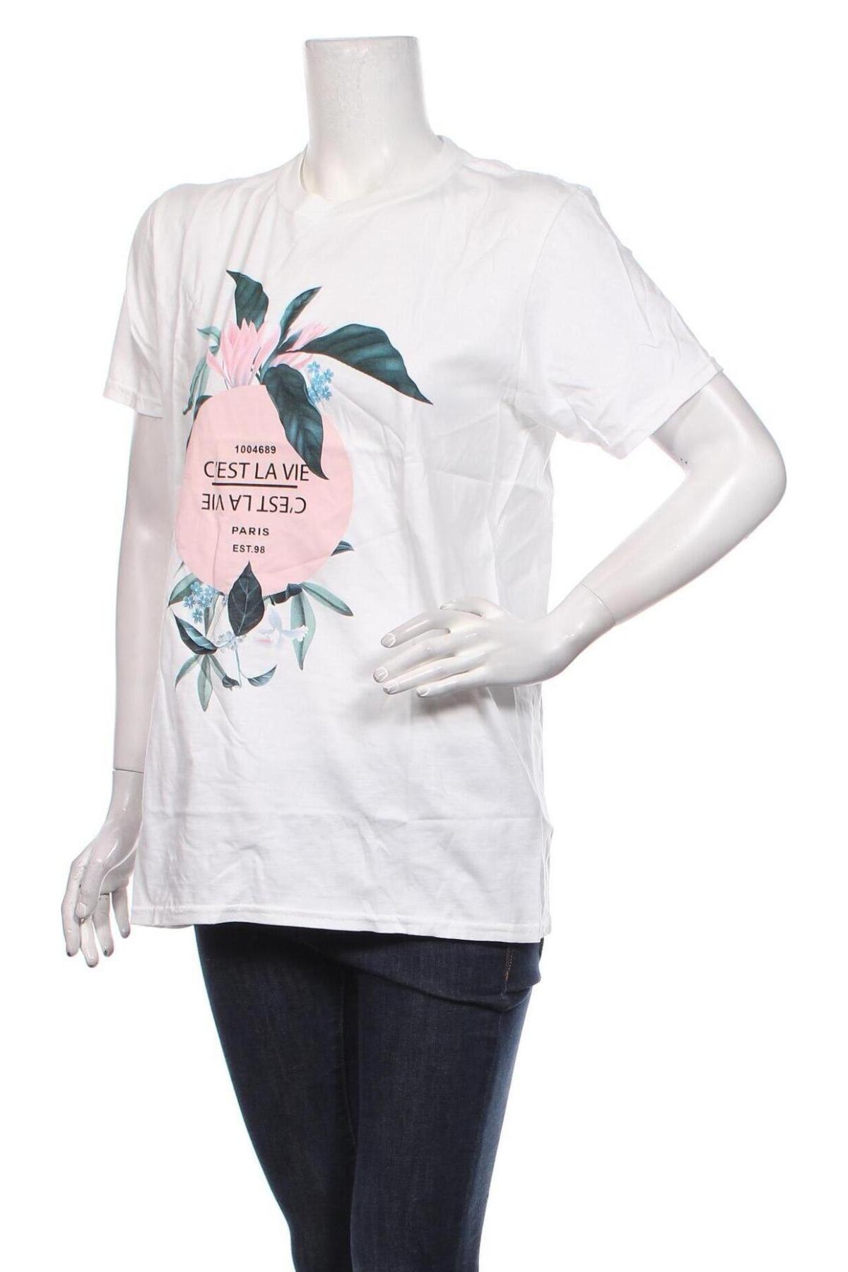 Γυναικείο t-shirt Missguided, Μέγεθος M, Χρώμα Λευκό, Τιμή 7,04 €
