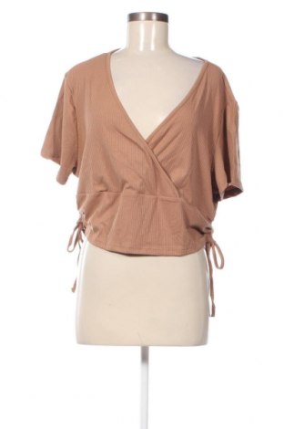 Damen Shirt SHEIN, Größe 4XL, Farbe Braun, Preis 3,04 €