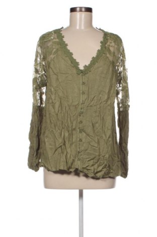 Γυναικείο πουκάμισο SHEIN, Μέγεθος M, Χρώμα Πράσινο, Τιμή 3,51 €