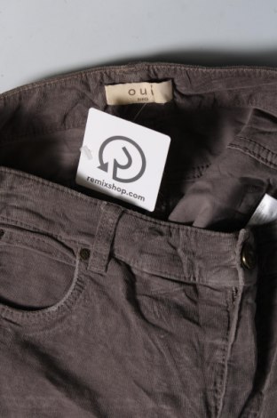Γυναικείο κοτλέ παντελόνι Oui, Μέγεθος XS, Χρώμα Γκρί, Τιμή 2,73 €