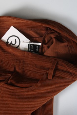 Γυναικείο κοτλέ παντελόνι SHEIN, Μέγεθος XS, Χρώμα Καφέ, Τιμή 4,98 €