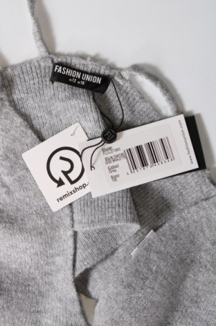 Γυναικείο αμάνικο μπλουζάκι Fashion Union, Μέγεθος XL, Χρώμα Γκρί, Τιμή 2,54 €