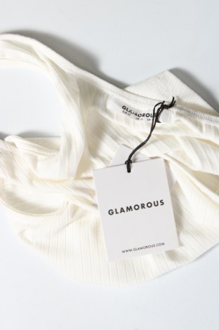 Γυναικείο αμάνικο μπλουζάκι Glamour, Μέγεθος L, Χρώμα Λευκό, Τιμή 2,92 €