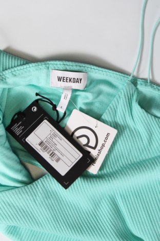 Γυναικείο αμάνικο μπλουζάκι Weekday, Μέγεθος L, Χρώμα Πράσινο, Τιμή 3,03 €