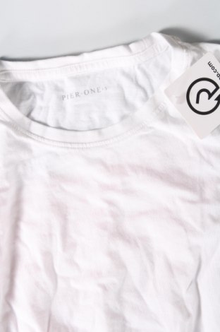 Ανδρικό t-shirt Pier One, Μέγεθος S, Χρώμα Λευκό, Τιμή 10,82 €