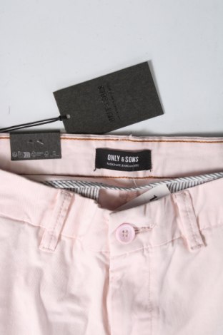 Ανδρικό κοντό παντελόνι Only & Sons, Μέγεθος S, Χρώμα Ρόζ , Τιμή 5,98 €