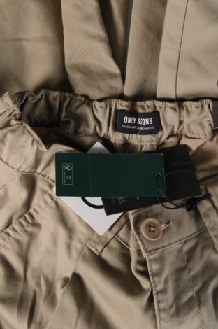 Ανδρικό παντελόνι Only & Sons, Μέγεθος S, Χρώμα  Μπέζ, Τιμή 5,45 €