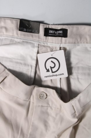 Мъжки панталон Only & Sons, Размер L, Цвят Бял, Цена 15,18 лв.
