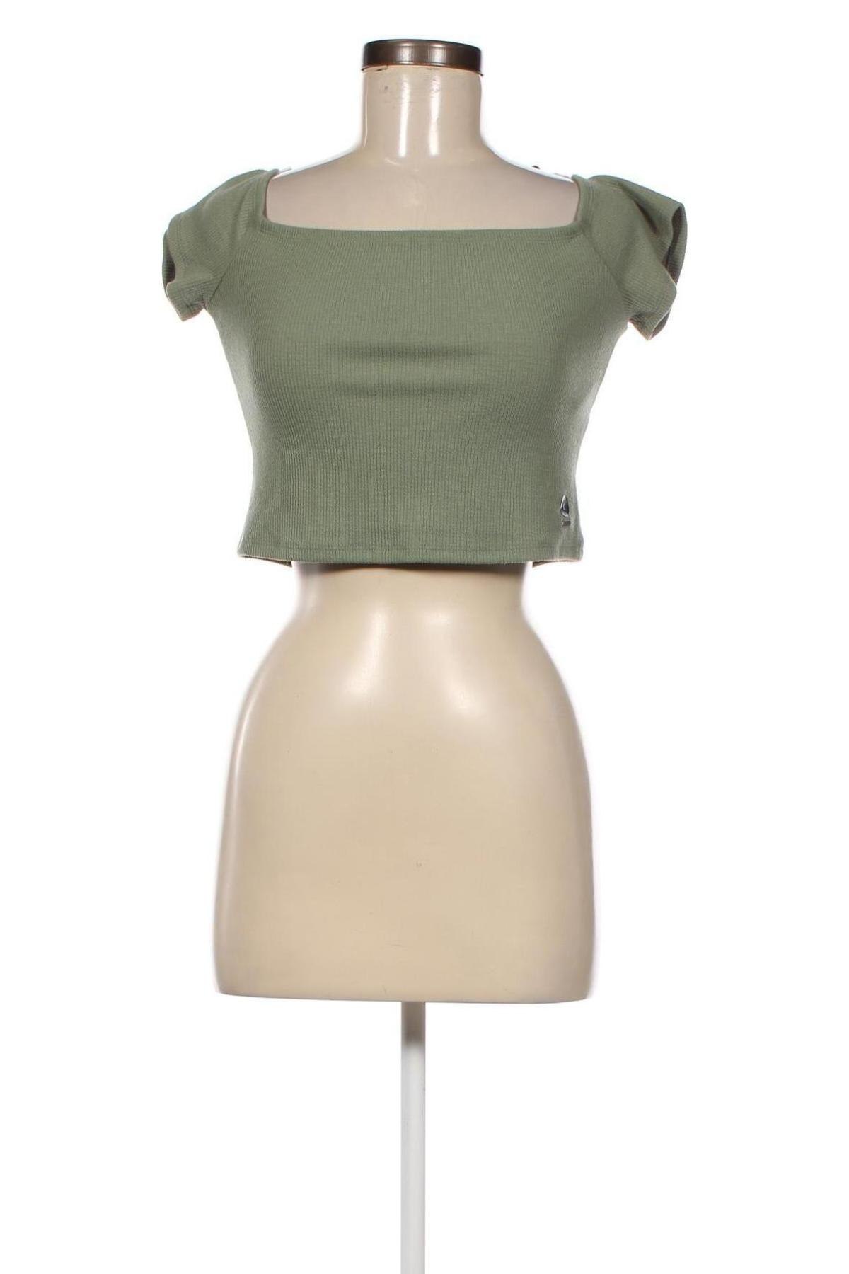Γυναικεία μπλούζα Hollister, Μέγεθος L, Χρώμα Πράσινο, Τιμή 3,34 €