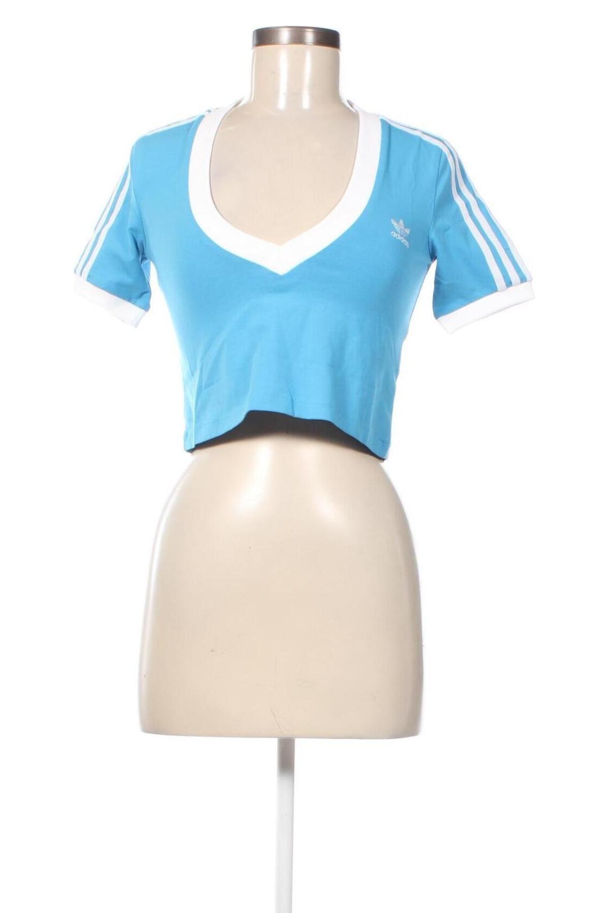 Γυναικείο t-shirt Adidas Originals, Μέγεθος XXS, Χρώμα Μπλέ, Τιμή 6,58 €