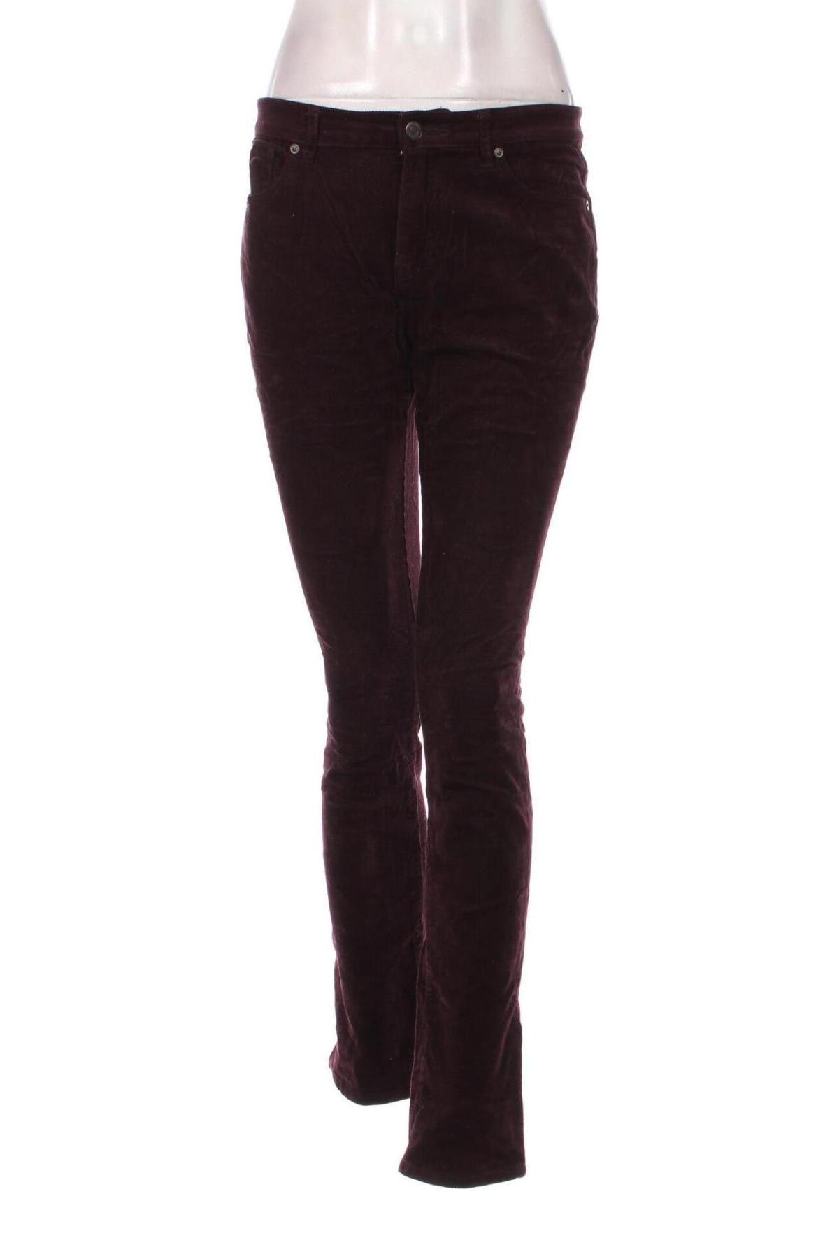 Pantaloni de velvet de femei Uniqlo, Mărime M, Culoare Roșu, Preț 95,39 Lei